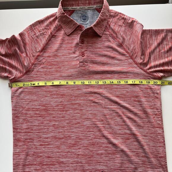 NWT Flag & Anthem Men MadeFlex Performance Golf Polo Shirt Red Small UPF Stretch - Picture 10 of 12